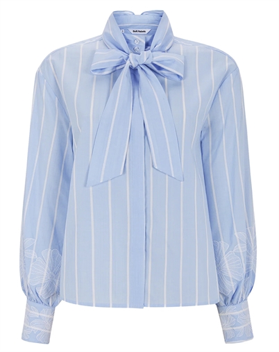 Soft Rebels - SRKiri Skjorte - Windsurfer/Snow White Stripe